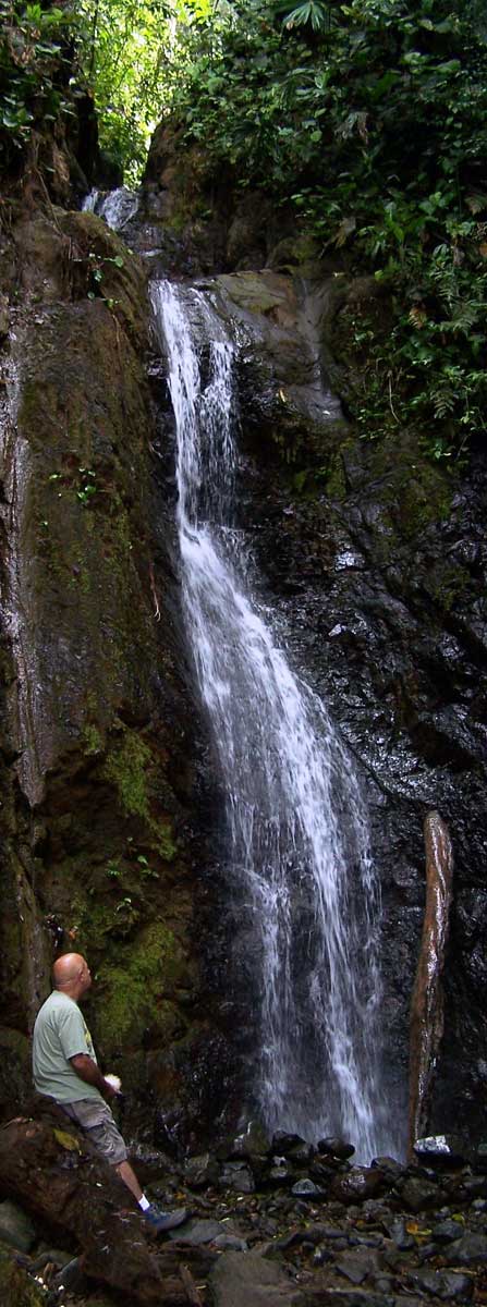 image of Alvaro Ugalde by a waterfall