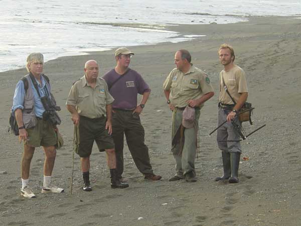 image of Russ, Alvaro, Eduardo, Carlos Manual, and Charlie standing on beach